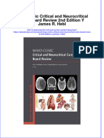 Mayo Clinic Critical and Neurocritical Care Board Review 2Nd Edition Y James R Hebl Download PDF Chapter