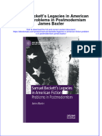 Samuel Becketts Legacies in American Fiction Problems in Postmodernism James Baxter Full Download Chapter