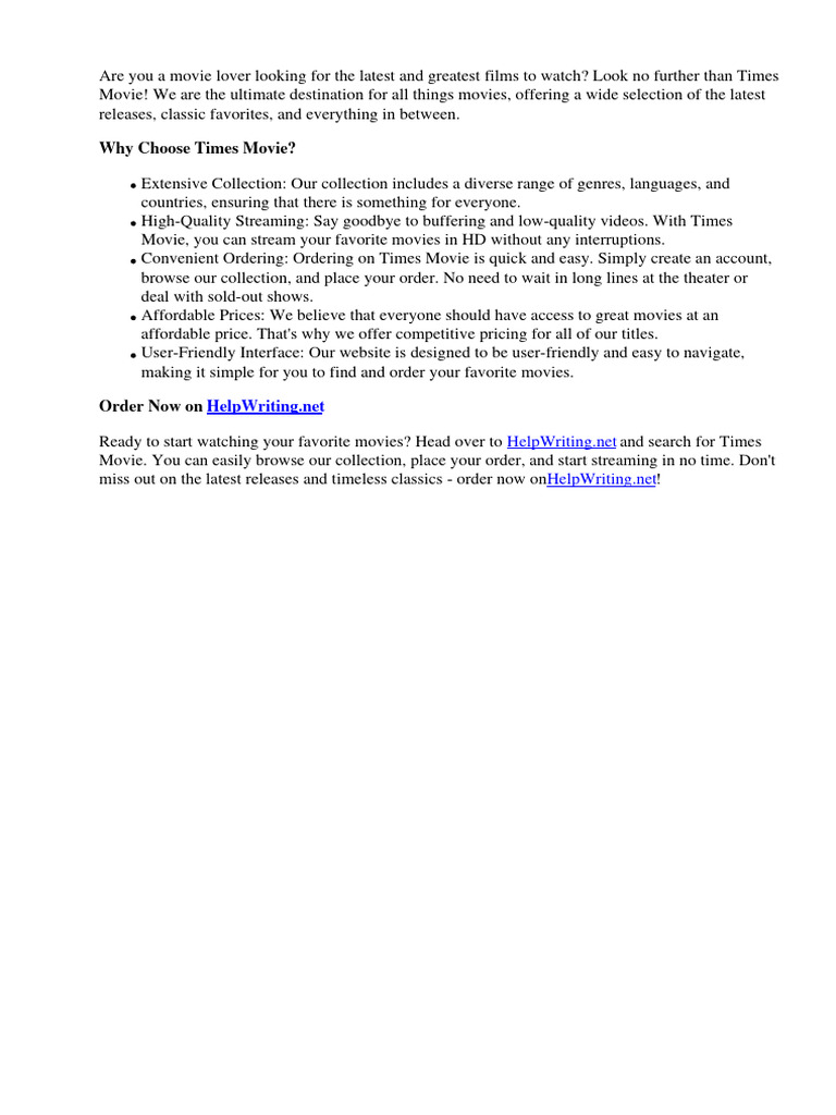 Times Movie The Ultimate Destination For Movie Lovers PDF Games(00)