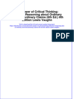 The Power of Critical Thinking Effective Reasoning About Ordinary and Extraordinary Claims 6Th Ed 6Th Edition Lewis Vaughn Ebook Full Chapter