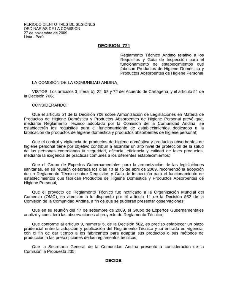 Decision 721 de la can pdf calidad comercial contaminaci n