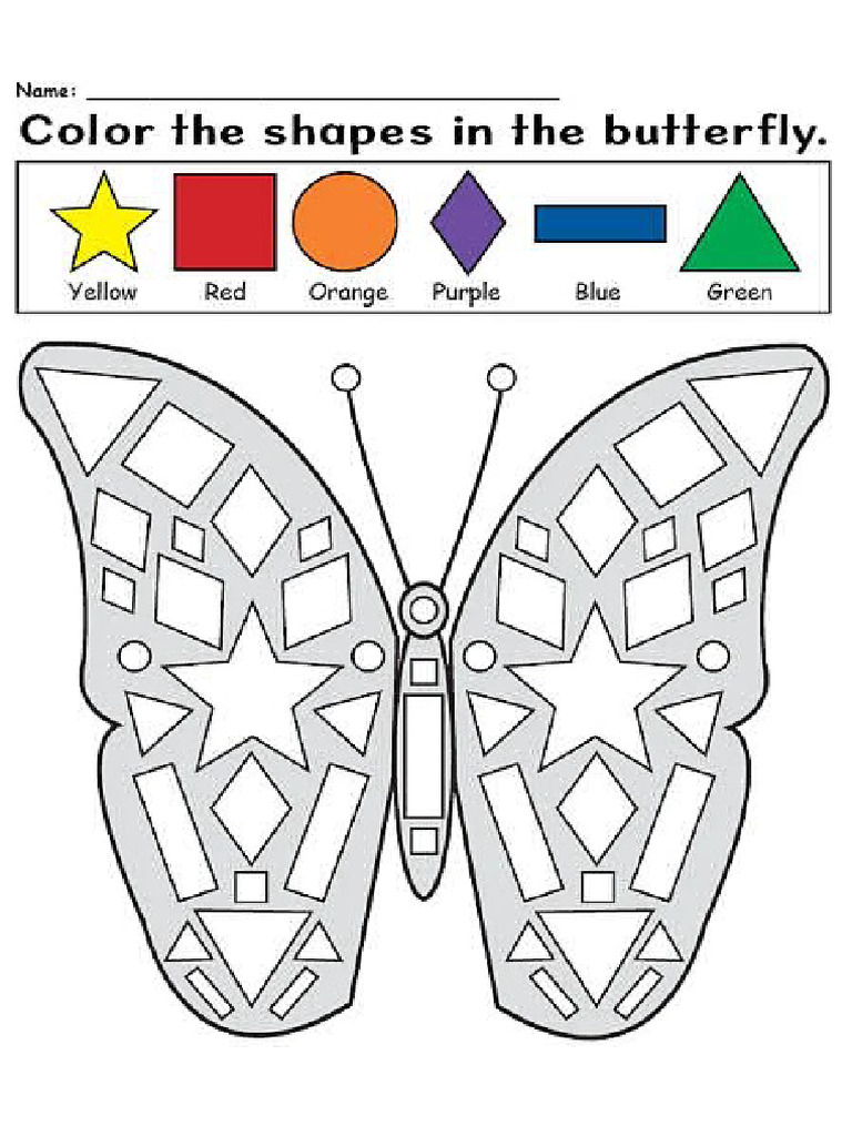 Shapes and Colors Coloring Activity | PDF