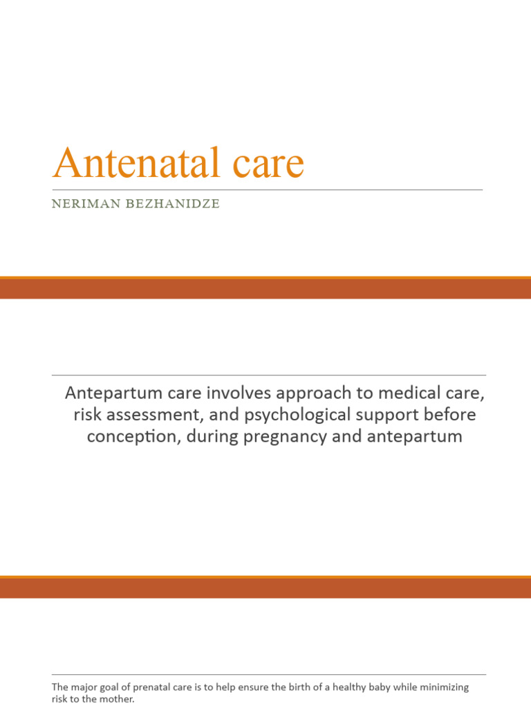 Antenatal Care | PDF | Pregnancy | Prenatal Development
