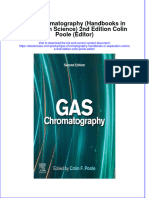 Gas Chromatography Handbooks In Separation Science 2Nd Edition Colin Poole Editor full chapter