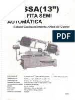 Manual de Operação - Serra Fita - 887