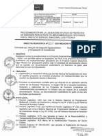 Procedimientos para La Liquidacion de Oficio de Proyectos de Inversion Productivos Yo Medioambientales Ejecutados Por El PEBLT PDF
