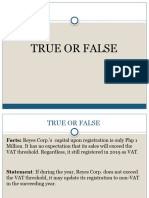 VAT True or False