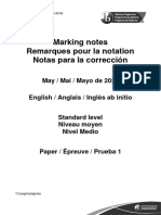 English Ab Initio Paper 1 SL Markscheme