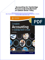 Complete Accounting For Cambridge Igcse R O Level 2Nd Revised Edition Edition Brian Titley Full Chapter