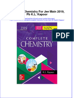 Complete Chemistry For Jee Main 2019 PB K L Kapoor Full Chapter