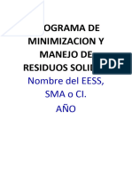 Programa de Minimizacion y Manejo de Residuos Solidos