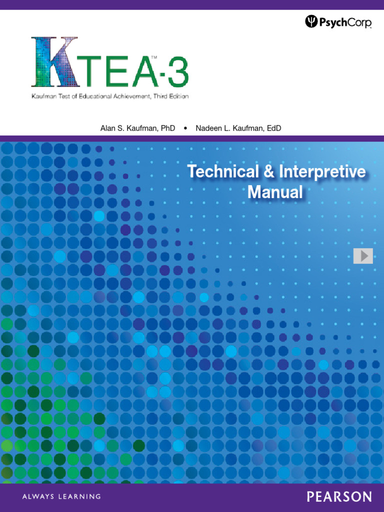 Ktea technical and interpretive manual pdf psychology cognition