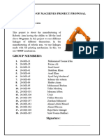 Mechanics of Machines Project Proposal