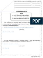 Problemas de Matematica de Adição3 4º Ou 5º Ano Respostas