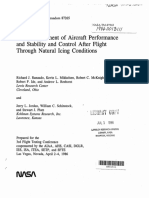 The Measurement of Aircraft Performance and Stability and Control After Flight Through Natural Icing Conditions