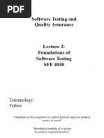 SFE 4030. Lecture 2.foundations of Software Testing