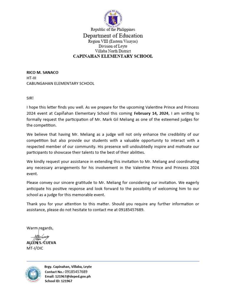 Invitation for Judge: Valentine Event 2024 | PDF