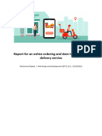 Report For An Online Ordering and Door-To-Door Food Delivery Service