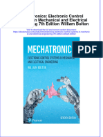 Mechatronics Electronic Control Systems In Mechanical And Electrical Engineering 7Th Edition William Bolton download pdf chapter