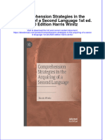 Comprehension Strategies In The Acquiring Of A Second Language 1St Ed 2020 Edition Harris Winitz full chapter