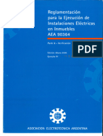14 - Aea 90364 - Reglamentación para La Ejecucion de Instalaciones en Inmuebles - Parte 6 - Verif de Las Inst Eléct y Su Mant - Edicion 2006