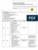 Planejamento NR 11 Operador de Empilhadeira 8h - FORMAÇÃO