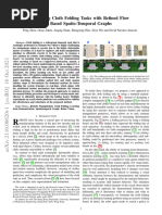 Learning Cloth Folding Tasks With Refined Flow Based Spatio-Temporal Graphs