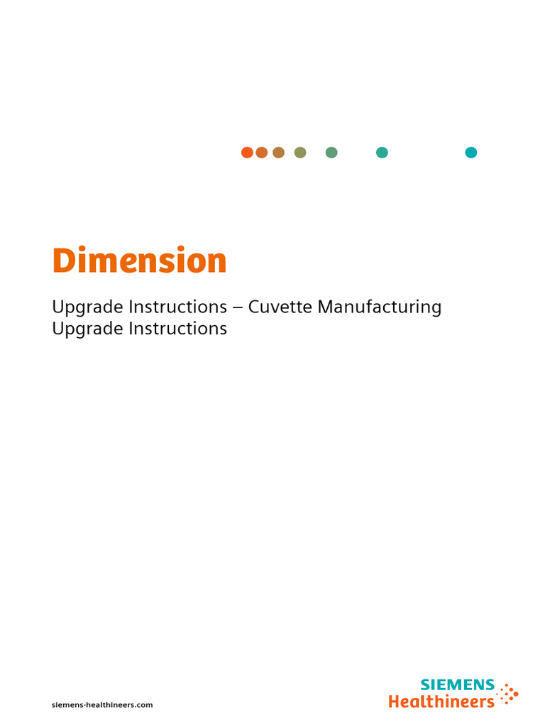 Dimension Upgrade Instructions - Cuvette Manufacturing | PDF | Screw ...