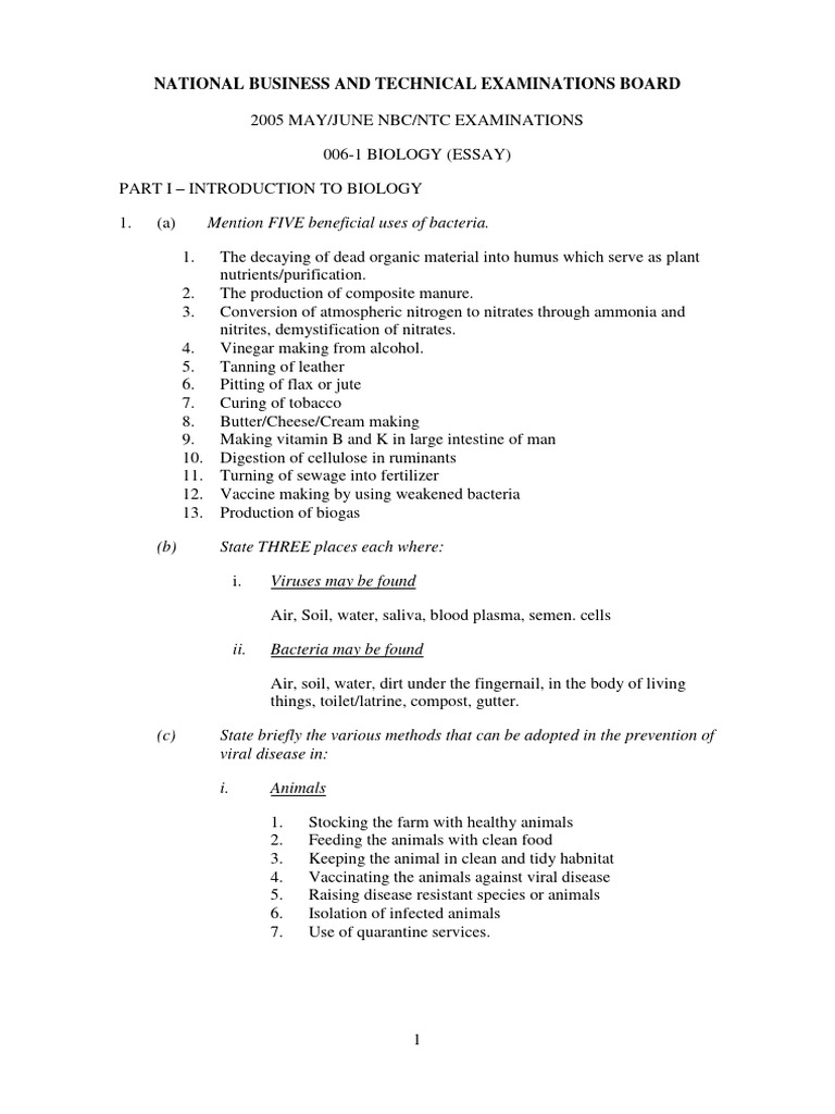 Biology 2005 nabteb past question pdf stomach leaf