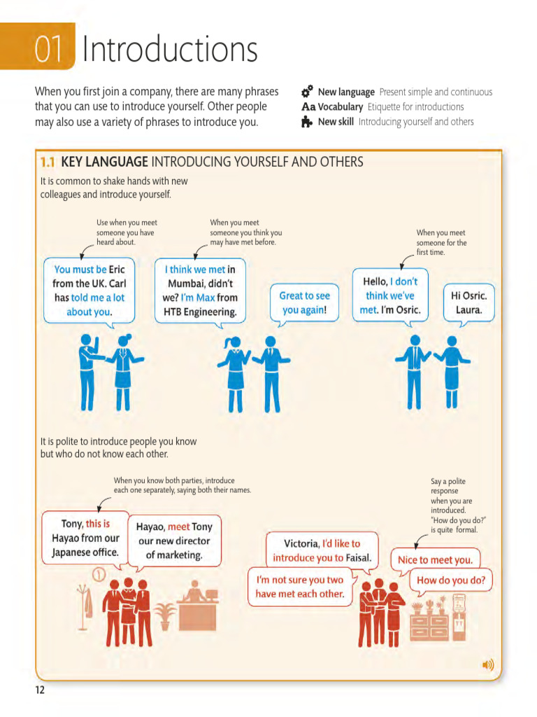 Effective Self-Introductions at Work | PDF | Adjective | Adverb