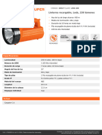 Linterna Recargable, Leds, 230 Lúmenes