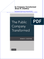 The Public Company Transformed Brian R Cheffins Ebook Full Chapter