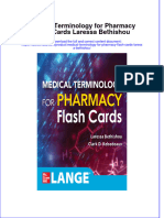 Medical Terminology For Pharmacy Flash Cards Laressa Bethishou Download PDF Chapter