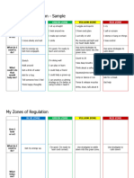 Zones of Regulation Worksheet