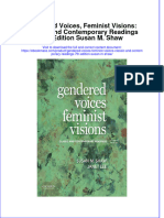 Gendered Voices Feminist Visions Classic And Contemporary Readings 7Th Edition Susan M Shaw full chapter