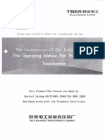 Instruction of Installation The Operating Manual For The 220kv Transformer
