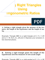 Solving Right Triangles Using Trigonometric Ratios