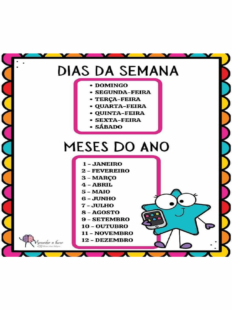 Atividades Sobre Os Meses Do Ano em Português | PDF