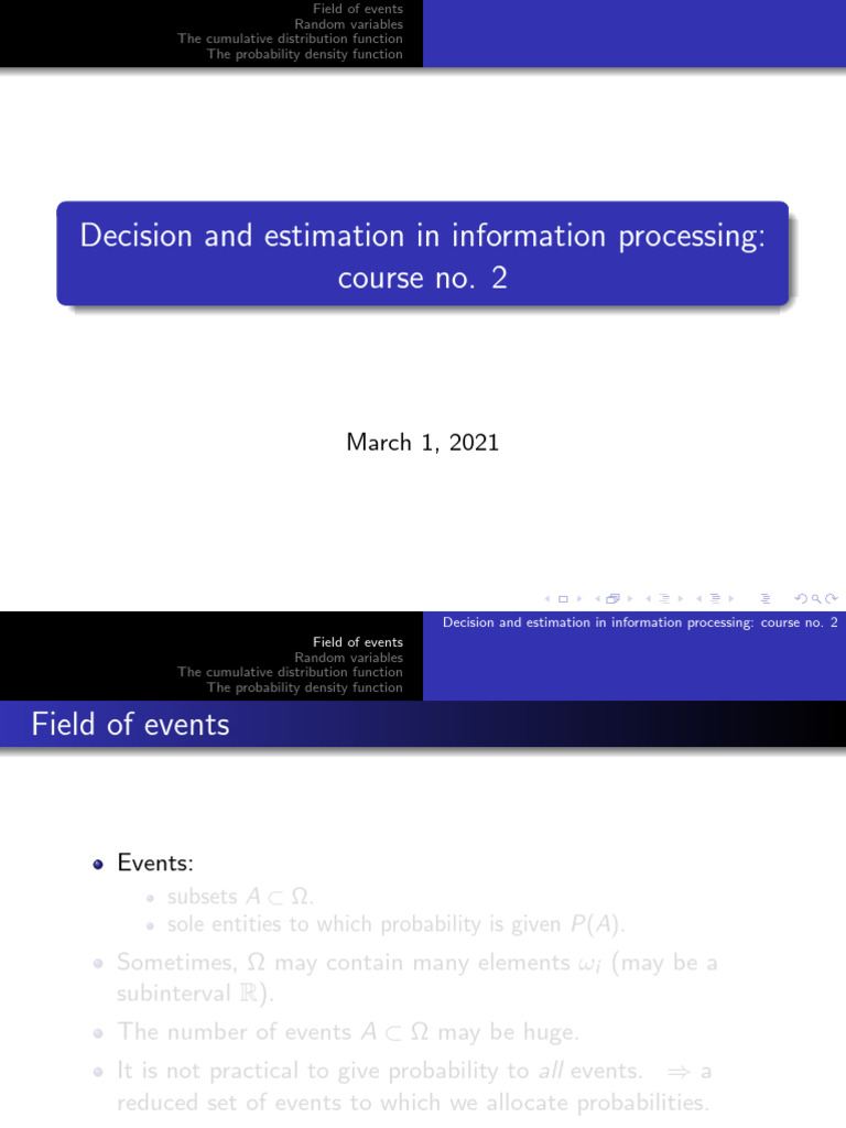 Curs 2 DEPI - Va - Slides - EN | PDF | Probability Distribution ...