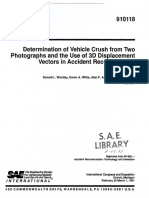 111 Determination of Vehicle Crush From Two Photographs and The Use of 3D Displacement Vectors in Accident Reconstruction Woolley1991