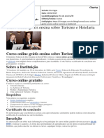 22 Jan 2020 - Curso Online Grátis Ensina Sobre Turismo e Hotelaria - Rio Vagas