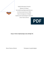 Epistemología Antes del Siglo XX, ensayo tres con Briceño 240307