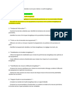 Voici un aperçu des étapes générales à suivre pour réaliser un audit énergétique