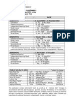 TU Bachelor's Degree Programme (Semester Dates of August 2022 Intake)