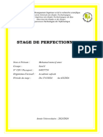 Rapport Stage Perfectionnement Iset Sfax