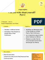 Aula 14 - Can You Write About Yourself Part 2