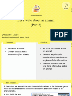 Aula 6 - Let's Write About An Animal. (Part 2)
