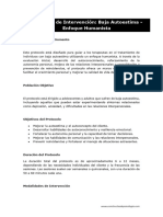 Protocolo de Intervención Baja Autoestima - Enfoque Humanista