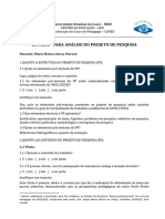 ROTEIRO Análise de Projeto de Pesquisa-Maria Maiara Sousa Patricio