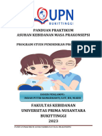 Panduan Praktikum Asuhan Kebidanan Masa Prakonsepsi: Fakultas Kebidanan Universitas Prima Nusantara Bukittinggi 2023
